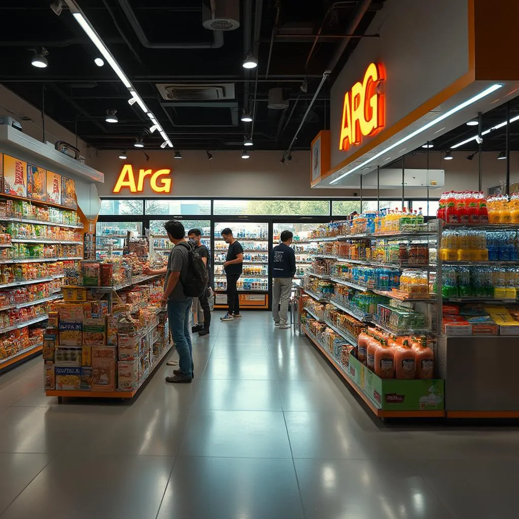 Interior de tienda de conveniencia ARG Oil