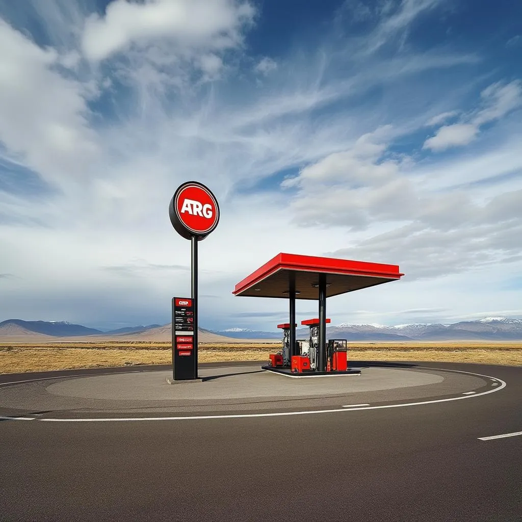 Estación ARG Oil en ruta patagónica
