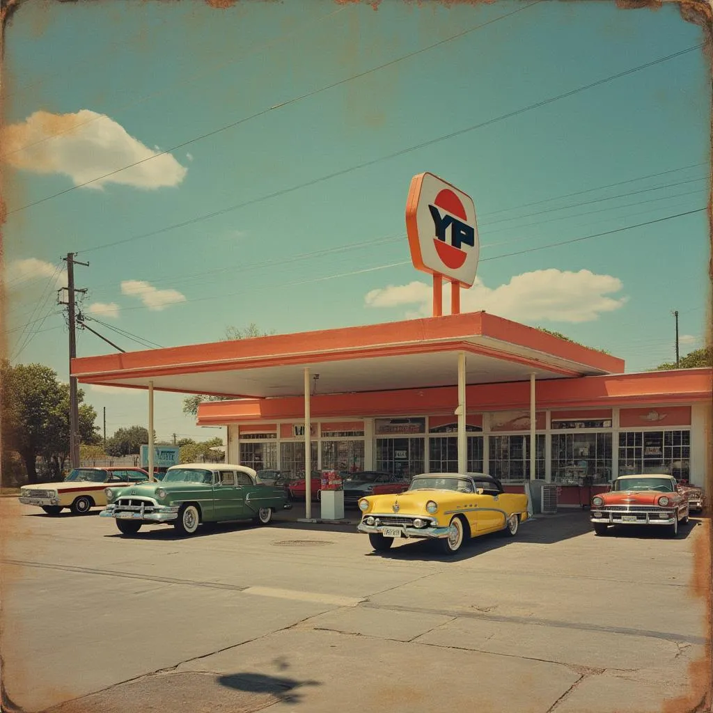 Estación YPF clásica de los años 60