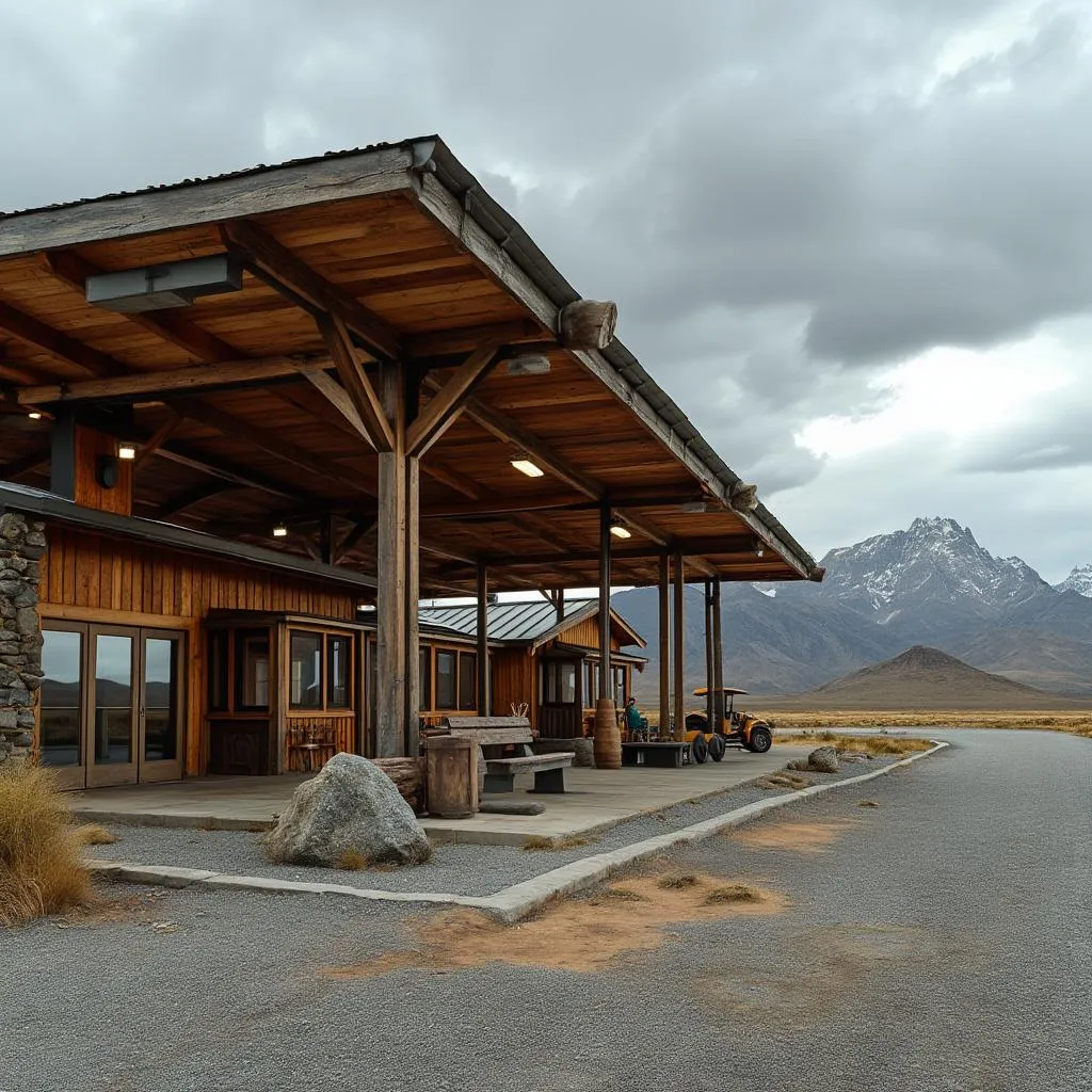 Estación de servicio en ruta patagónica